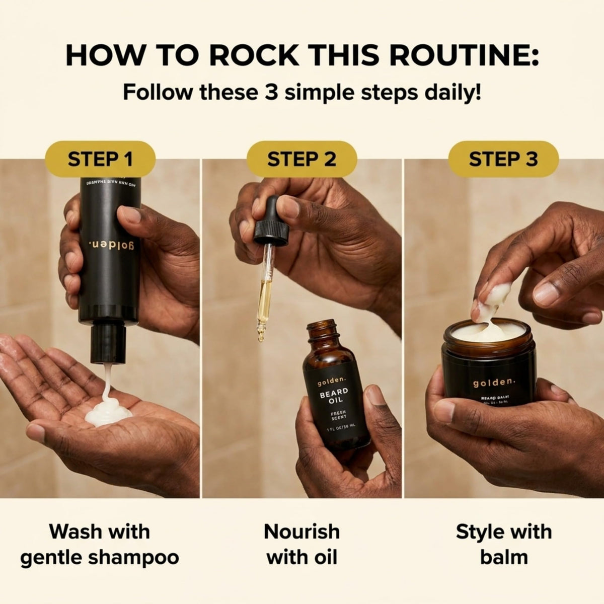 Golden Grooming Company shampoo lather in hand demonstrating gentle foam