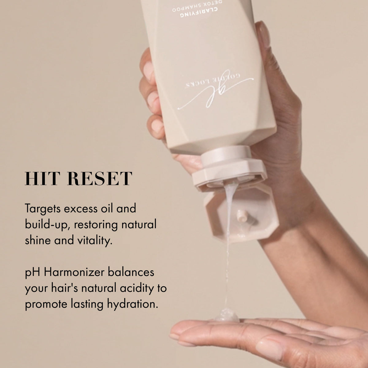 Goldie Locks thick lather texture illustrating gentle yet effective cleansing
