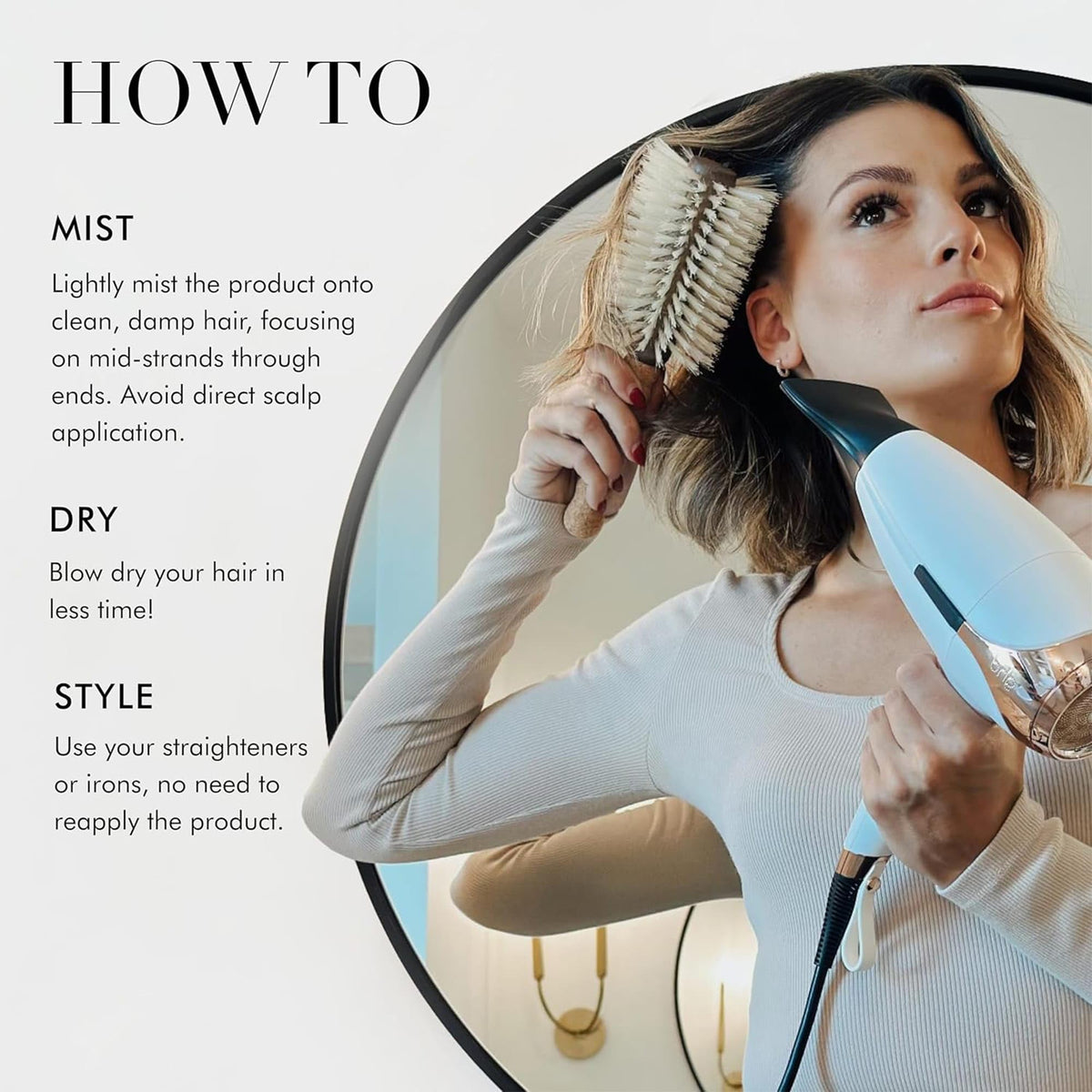 Goldie Locks botanical oil ingredients highlighting hydration and shine