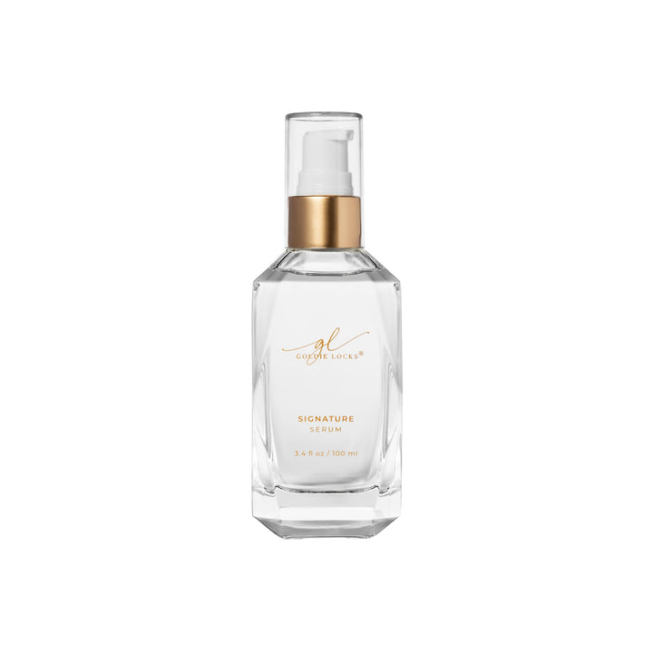 Goldie Locks front bottle shot showing sleek packaging and product benefit