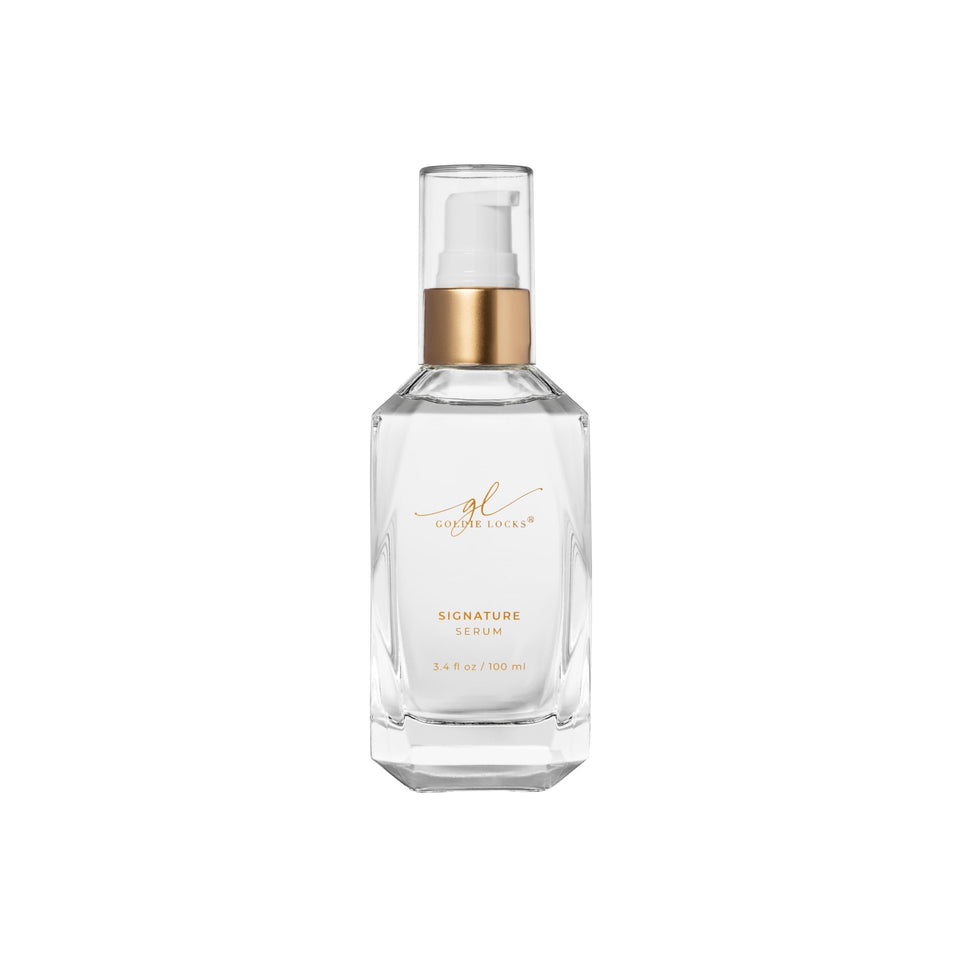 Goldie Locks front bottle shot showing sleek packaging and product benefit