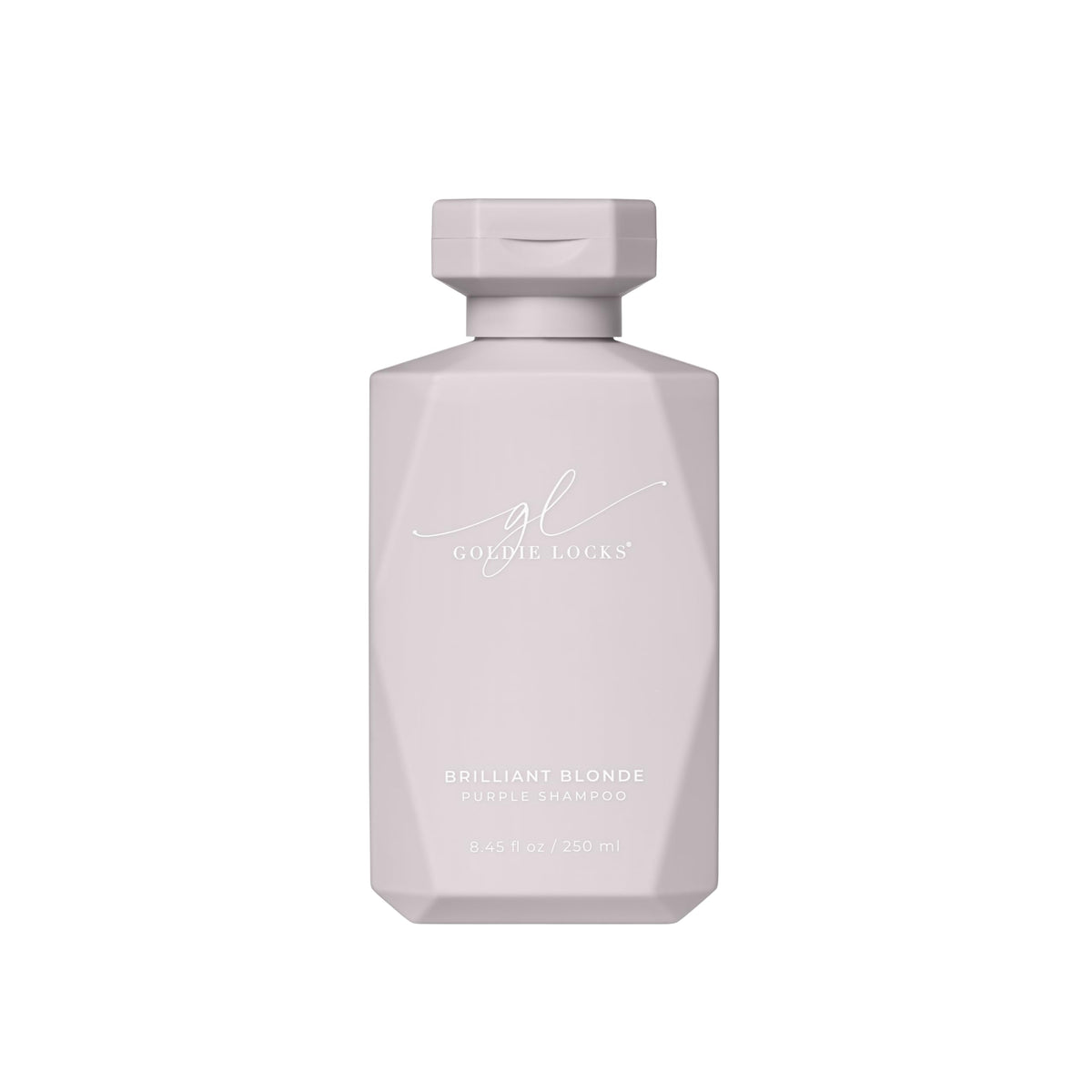 Goldie Locks front packaging showing brightening purple shampoo benefits