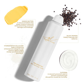 Goldie Locks in-use on wavy hair adding lift and natural matte finish