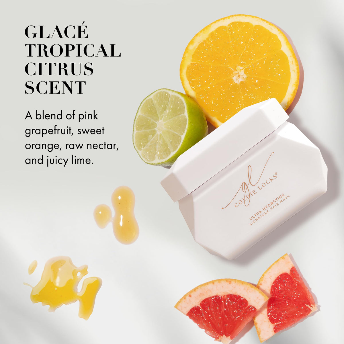 Goldie Locks label closeup showing ingredient and safety claims for clean-formula assurance
