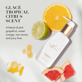 Goldie Locks bottle on a bathroom shelf in lifestyle setting conveying daily routine ease