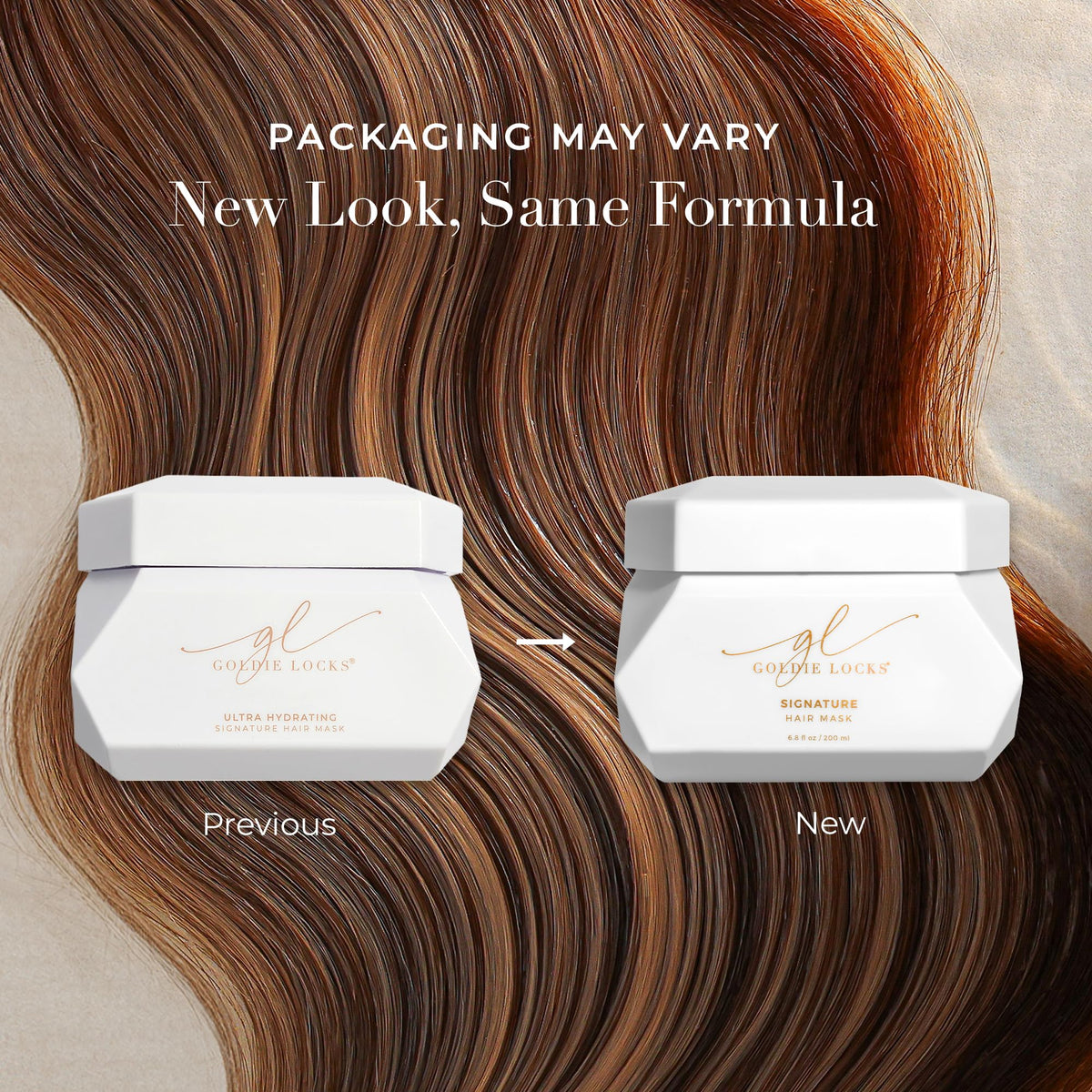 Goldie Locks open jar texture of rich mask emphasizing creamy hydration