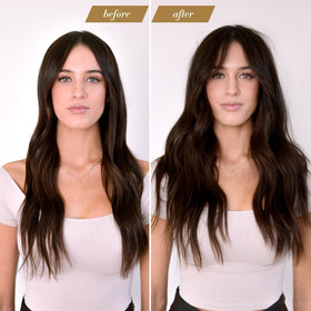Goldie Locks demonstrating root lift on fine hair for instant volume