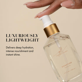 Goldie Locks ingredients display with marula oil and white truffle highlighting nourishment
