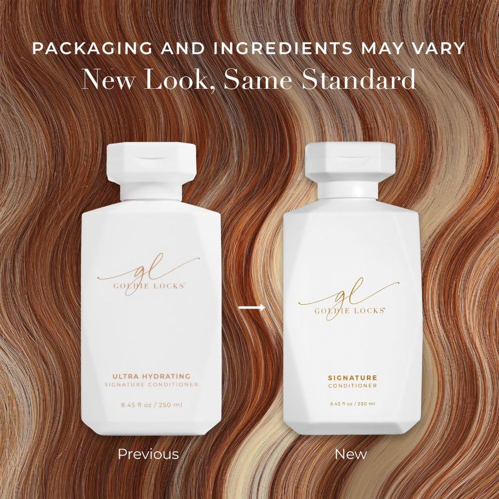 Goldie Locks creamy conditioner texture highlighting slip