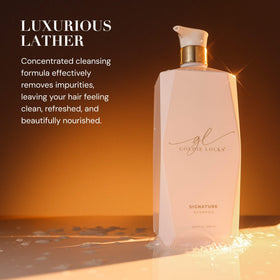 Goldie Locks creamy foam lather on hair highlighting gentle cleansing and hydration