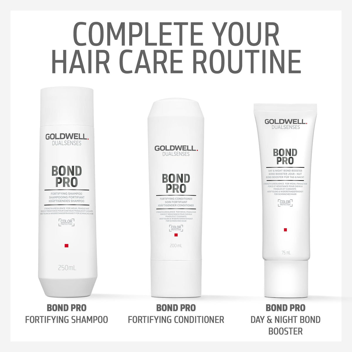 Goldwell Bond Pro in-salon use on wet hair demonstrating detangling and reinforcement