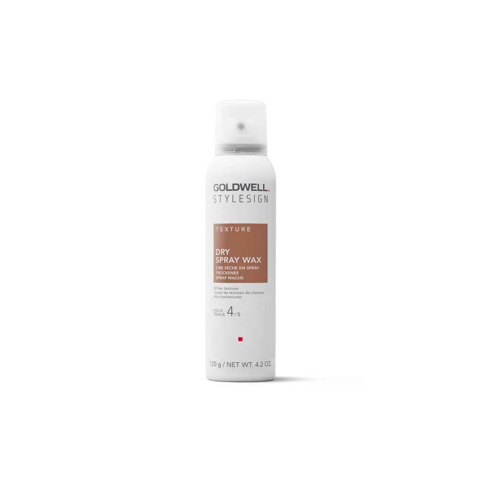 Goldwell dry spray wax front packaging showing product identity and benefit