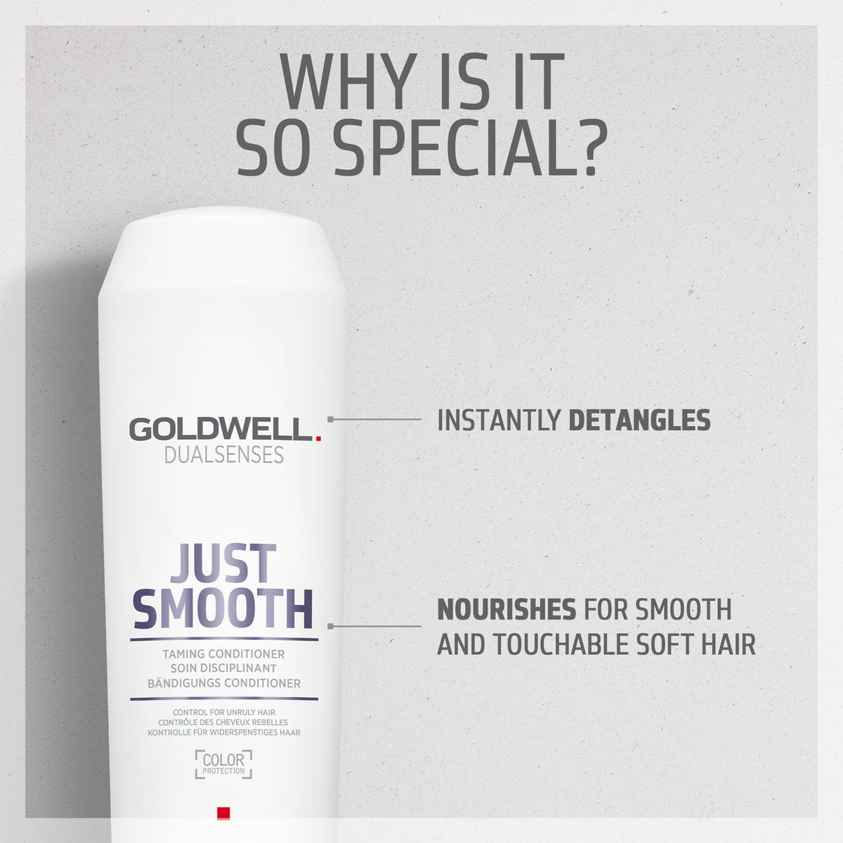 Goldwell 300ml bottle held in hand showing true size and scale