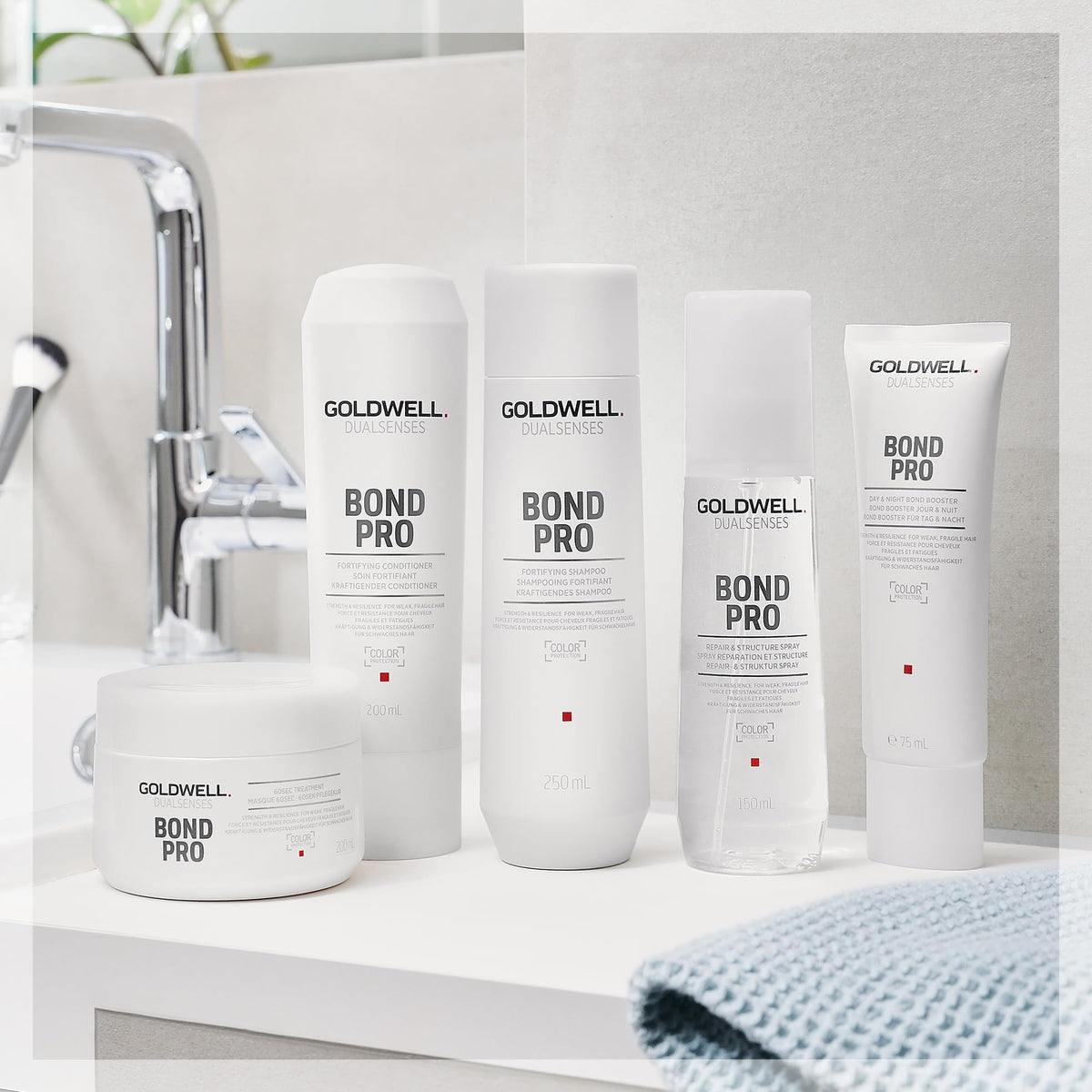 Goldwell close-up label highlighting microPROtec and Inter-Amino ingredients