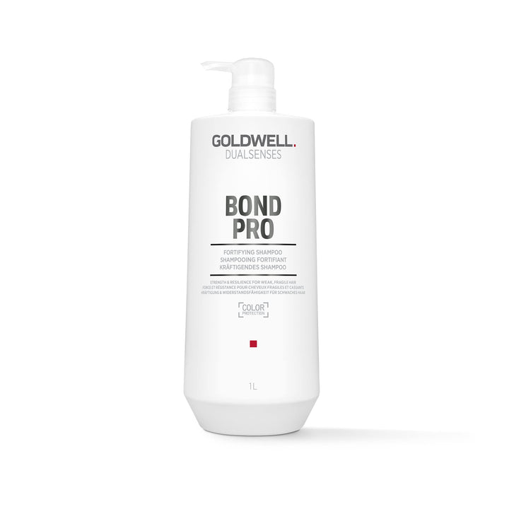 Goldwell Dualsenses front packaging showing 1L bottle and branding benefit