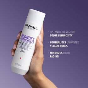 Goldwell close-up label highlighting Luminescine and FadeStopFormula