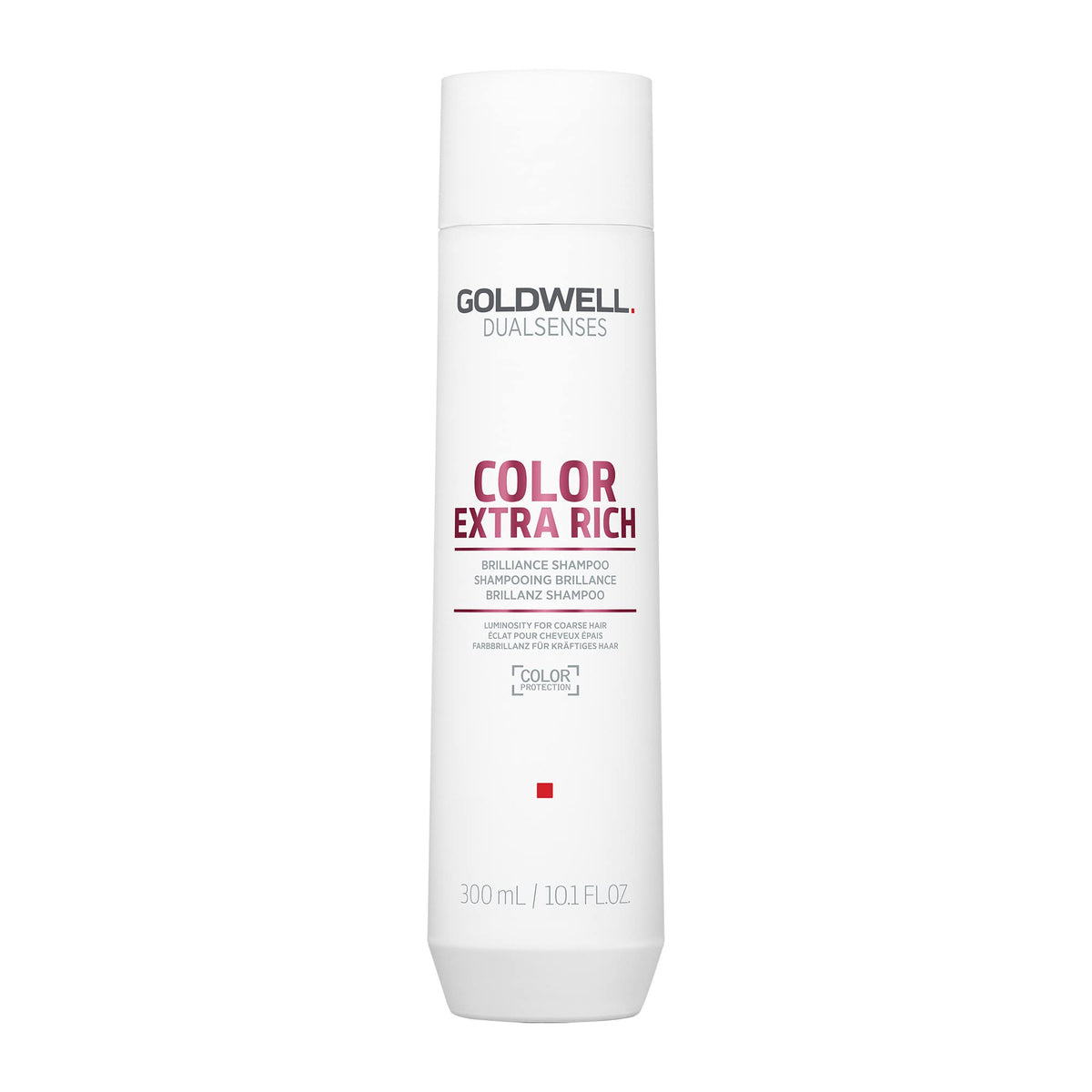Goldwell bottle front packaging showing product and benefits