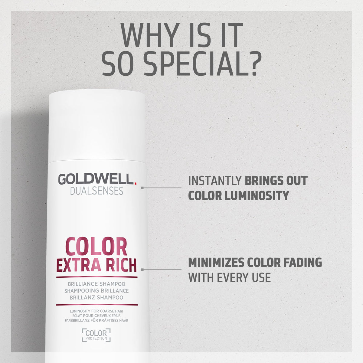 Goldwell shampoo being applied at salon sink for effective cleansing