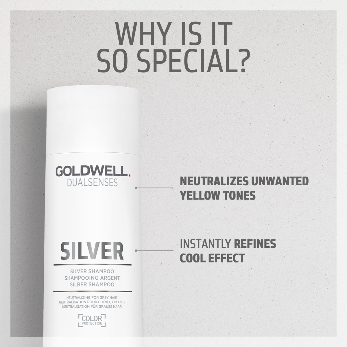 Goldwell bottle held in hand while applying, showing ease of use