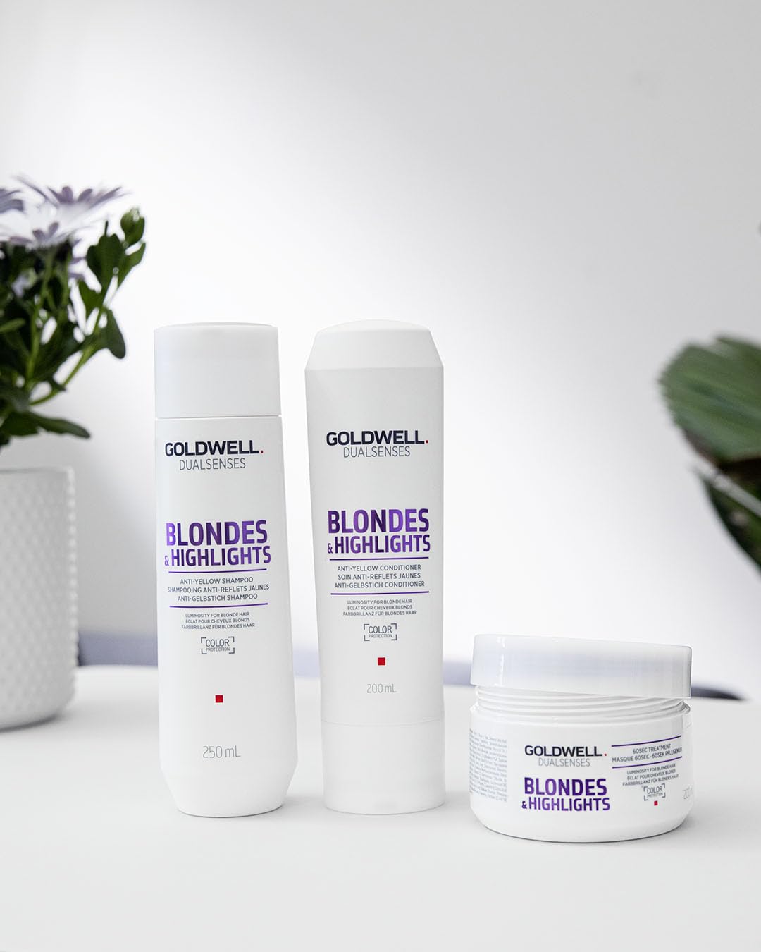 Goldwell product displayed in salon to show professional-grade use