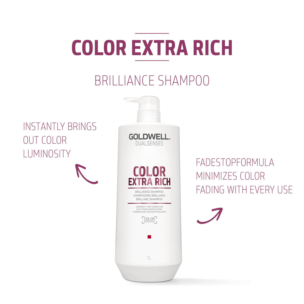 Goldwell Dualsenses in-shower use on thick hair showing improved manageability