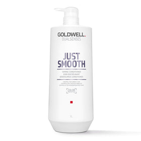 Goldwell front packaging showing 1L conditioner for salon-grade smoothing