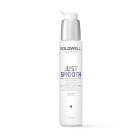 Goldwell Dualsenses bottle front showing sleek packaging and instant anti-frizz benefit