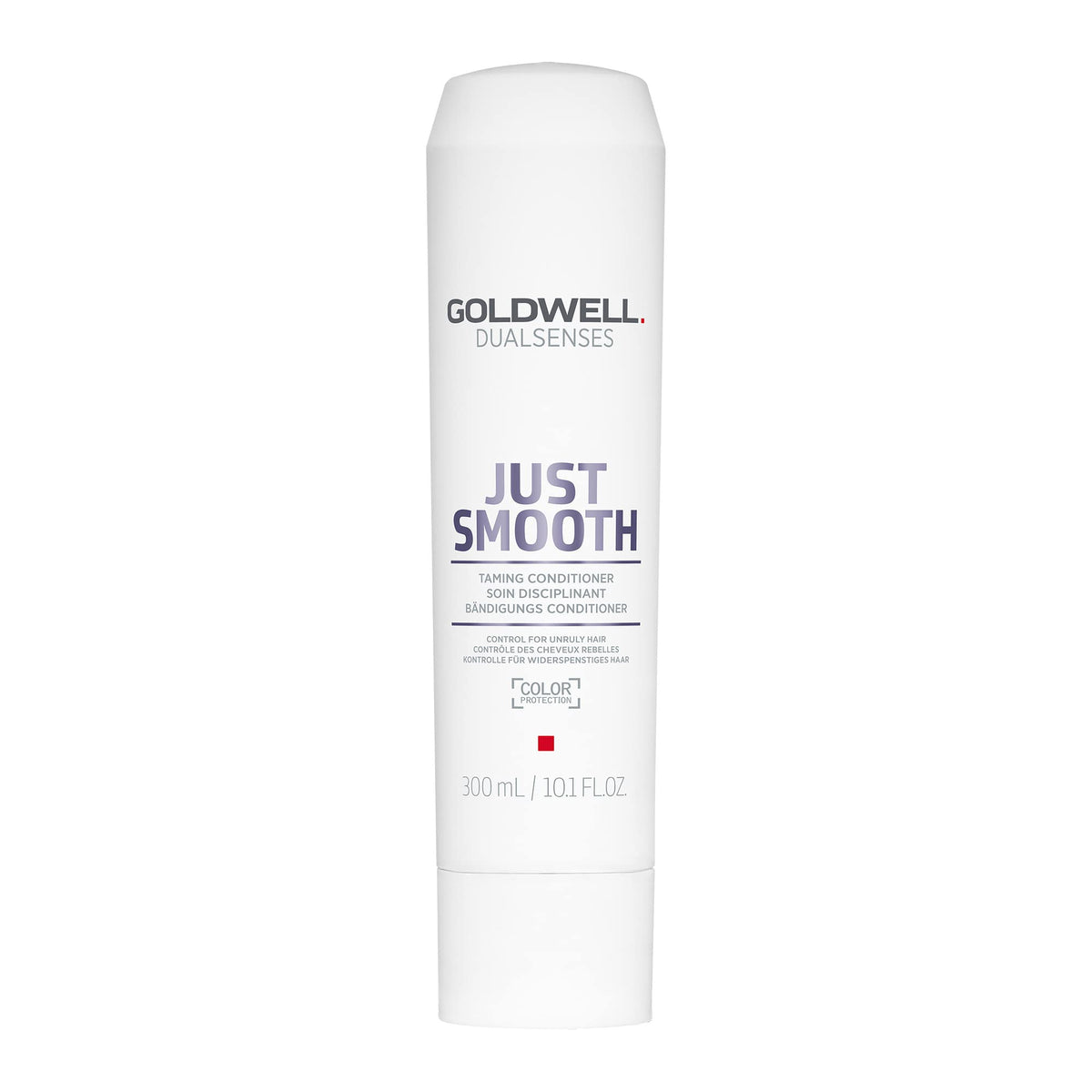 Goldwell bottle front packaging showing product and benefit of smoothing