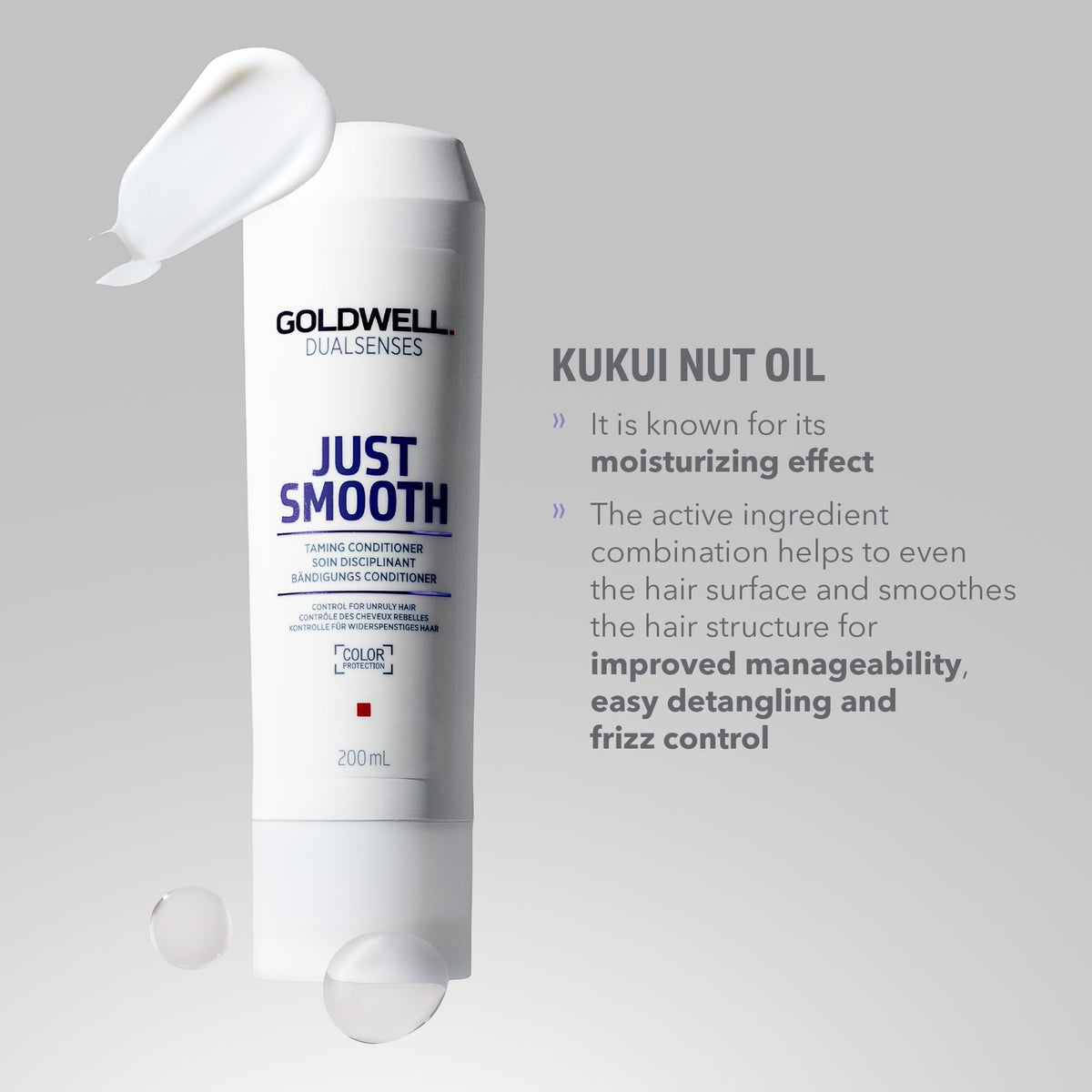 Goldwell conditioner cream texture close-up showing rich hydrating slip