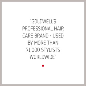 Goldwell lather foam on hair demonstrating even violet pigment distribution