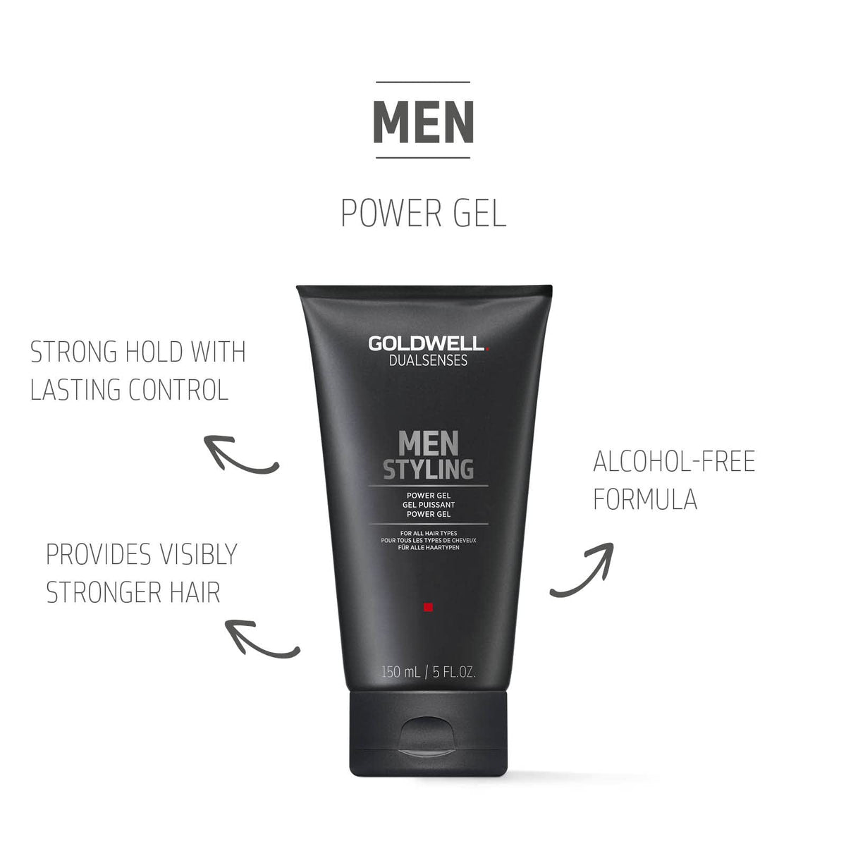 Goldwell gel texture close-up highlighting non-drying, flexible hold