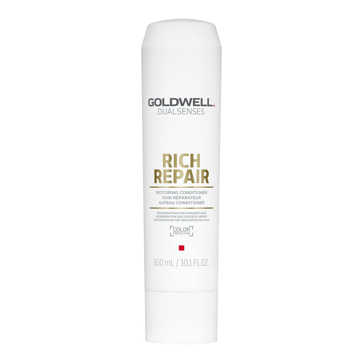 Goldwell Dualsenses front bottle showing product and benefit of deep repair