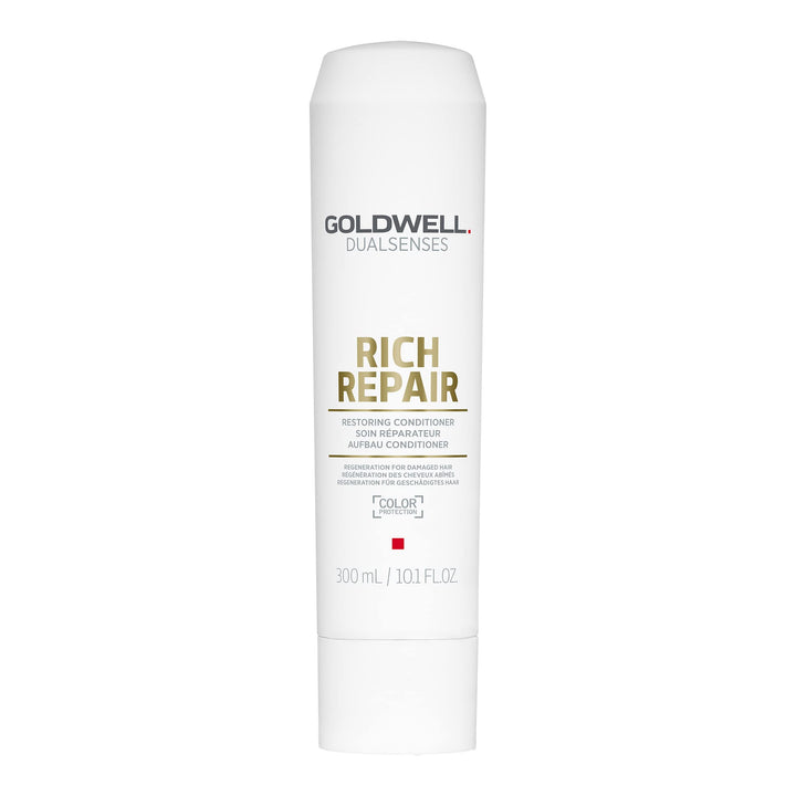 Goldwell Dualsenses front bottle showing product and benefit of deep repair