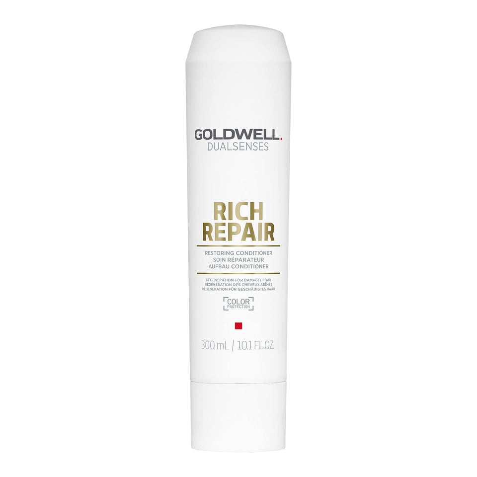 Goldwell Dualsenses front bottle showing product and benefit of deep repair