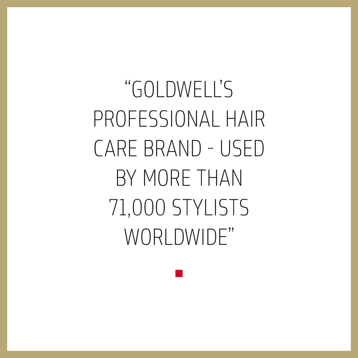 Goldwell serum held in hand to show 100 mL scale and travel-friendly size