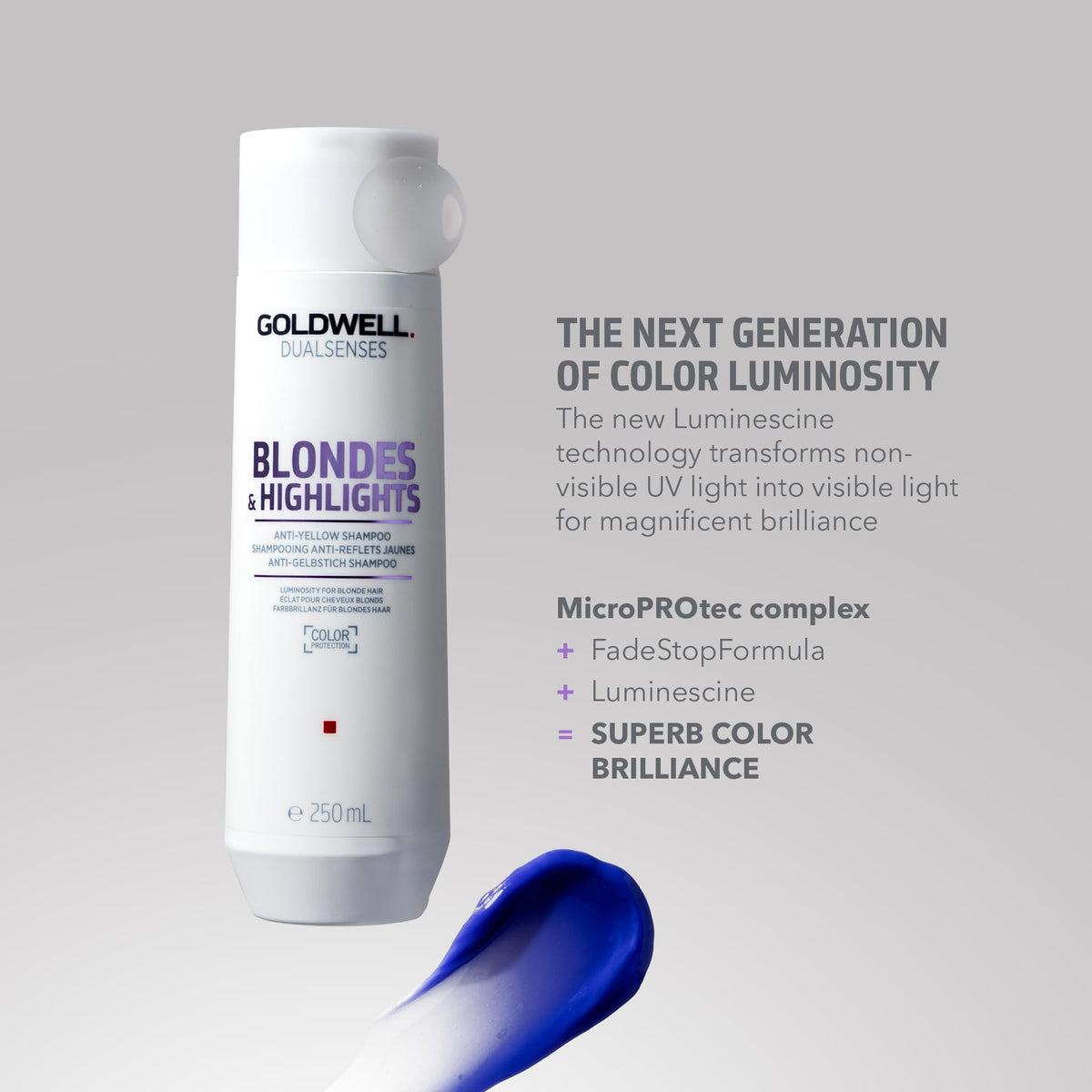 Goldwell shampoo lather texture demonstrating gentle cleansing action