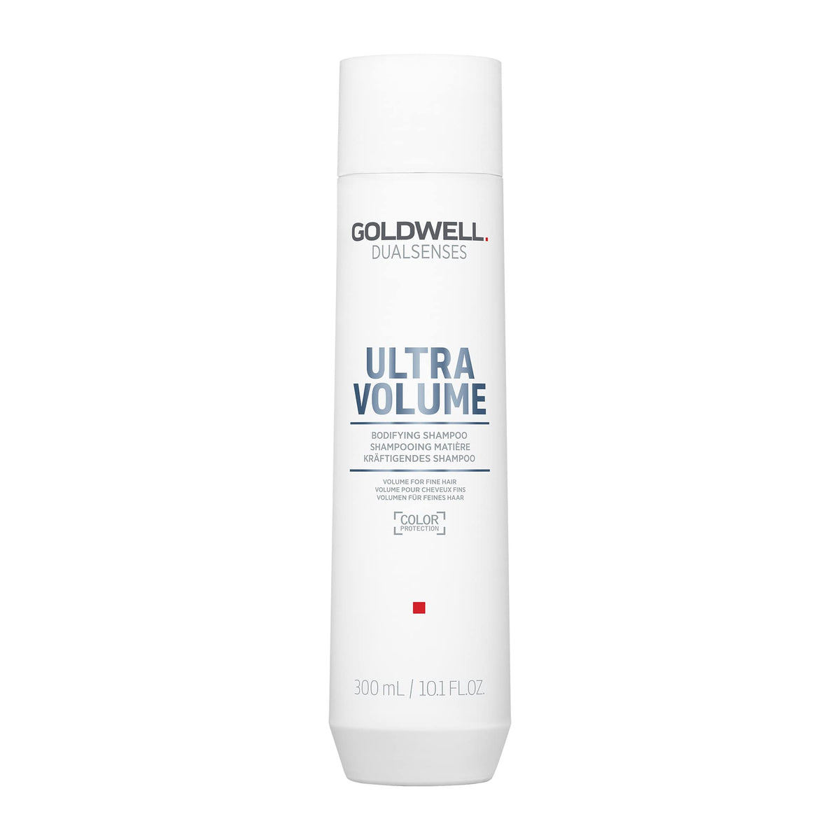 Goldwell bottle front packaging showing volume benefits