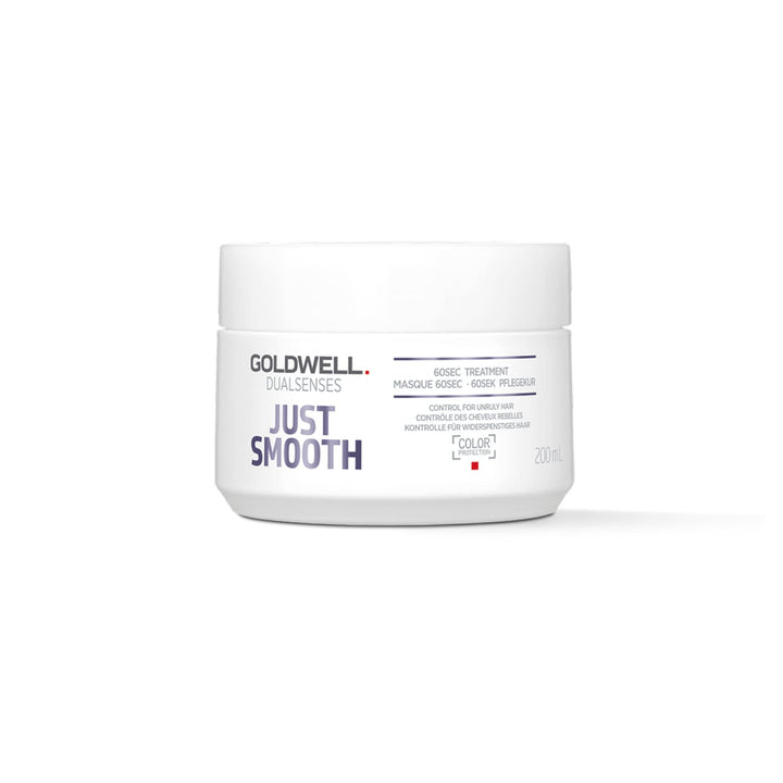 Goldwell front packaging showing Just Smooth taming treatment benefit