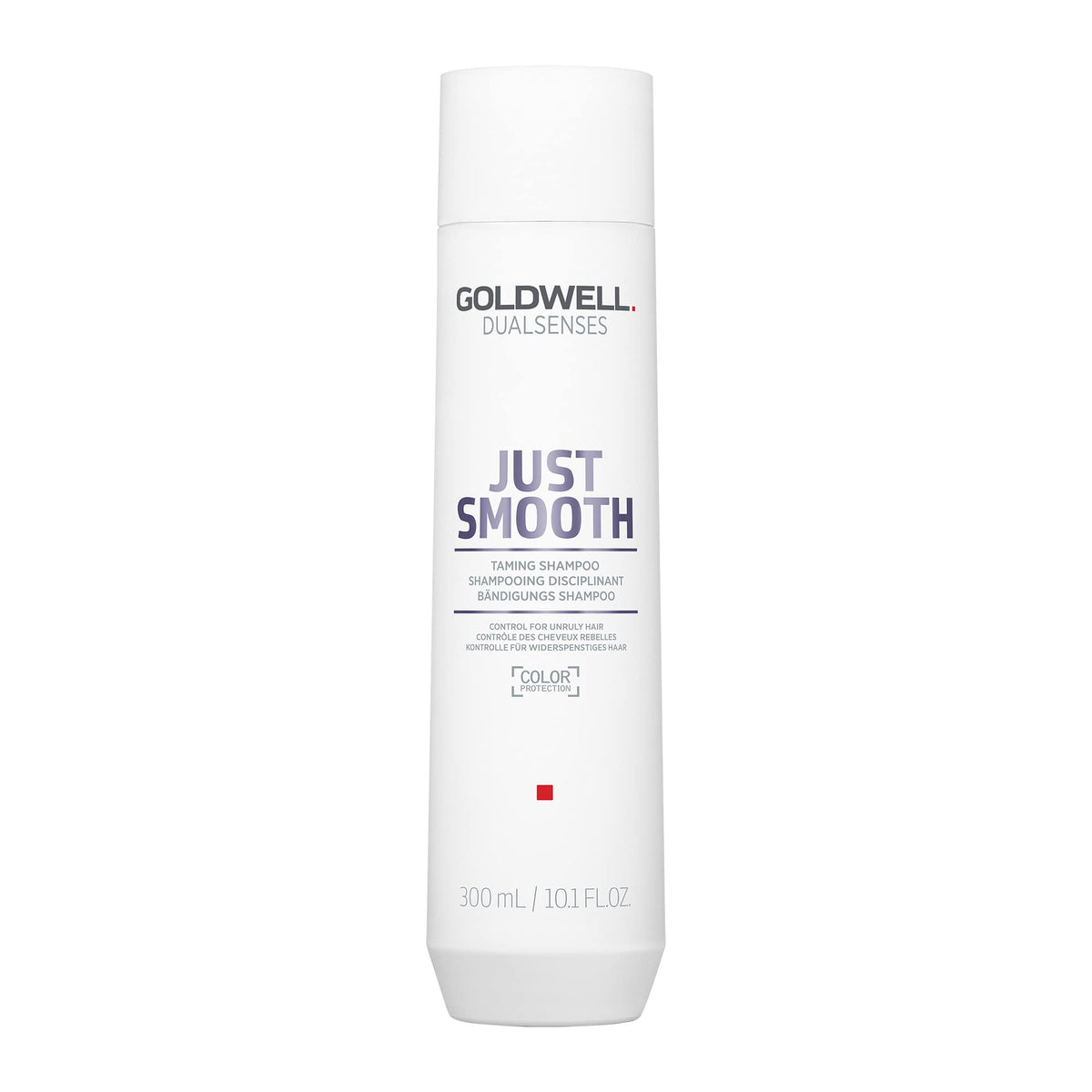 Goldwell bottle front packaging shows smooth frizz-control benefits