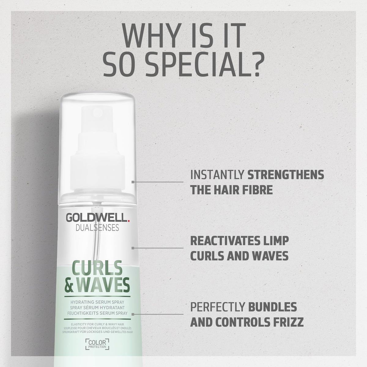 Goldwell product label showing micro-PROtec and milk protein for strengthening