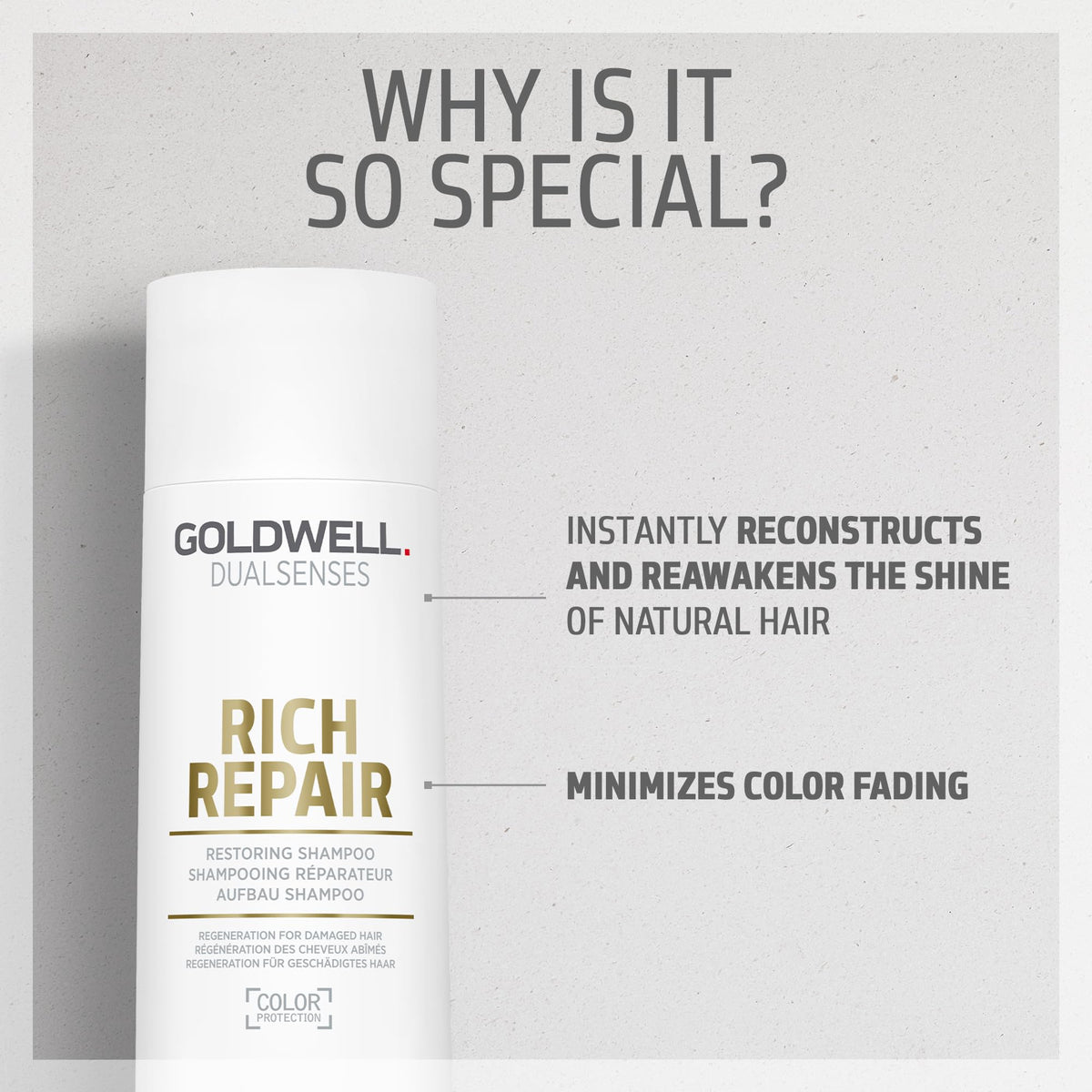 Goldwell microPROtec complex illustration showing targeted repair action