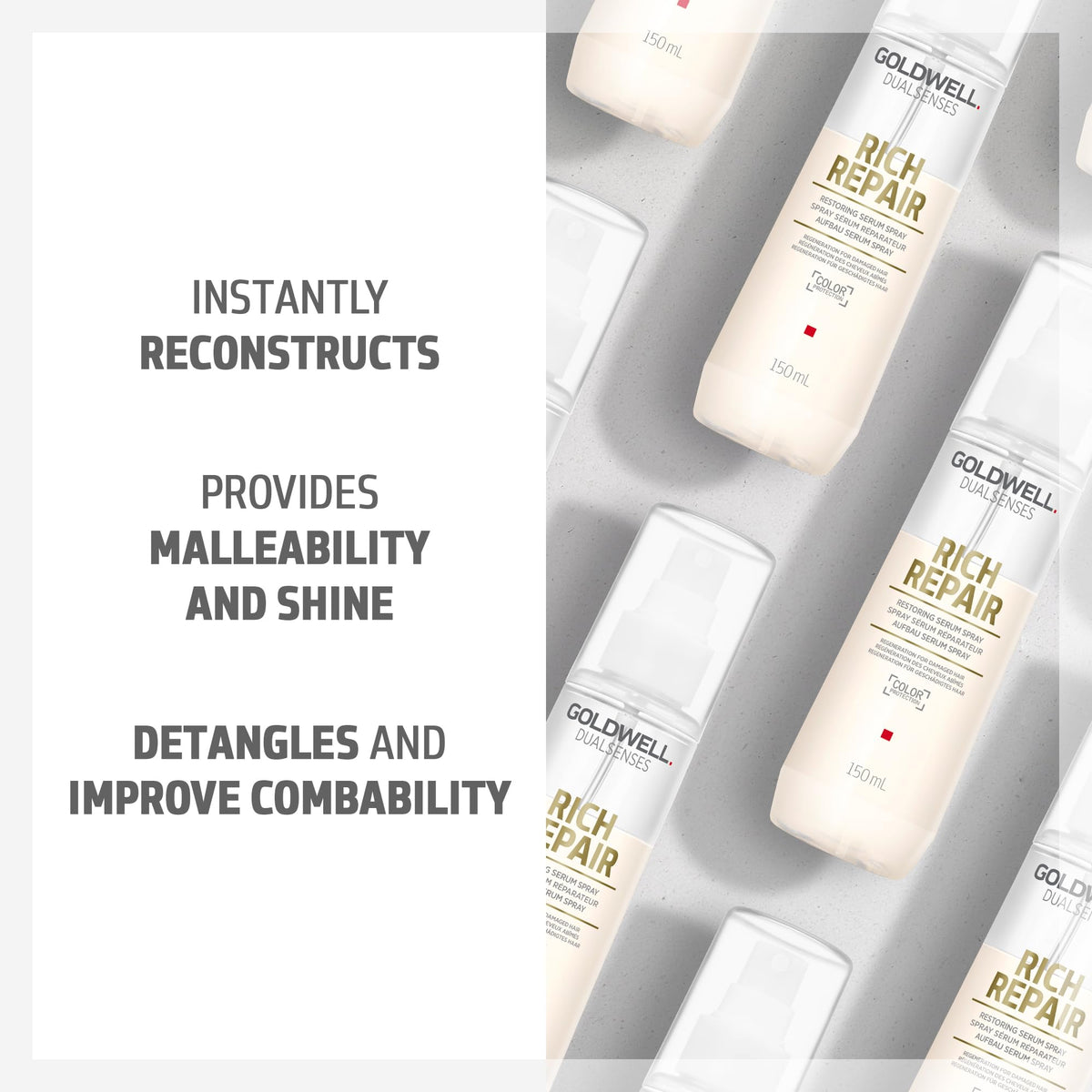 Goldwell label close-up showing ingredient focus for structural repair benefit