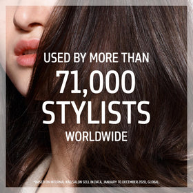 Goldwell finished shiny colored hair showing enhanced vibrancy