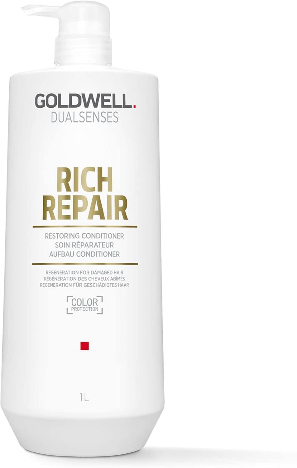 Goldwell bottle front view showing product and easy identification benefit