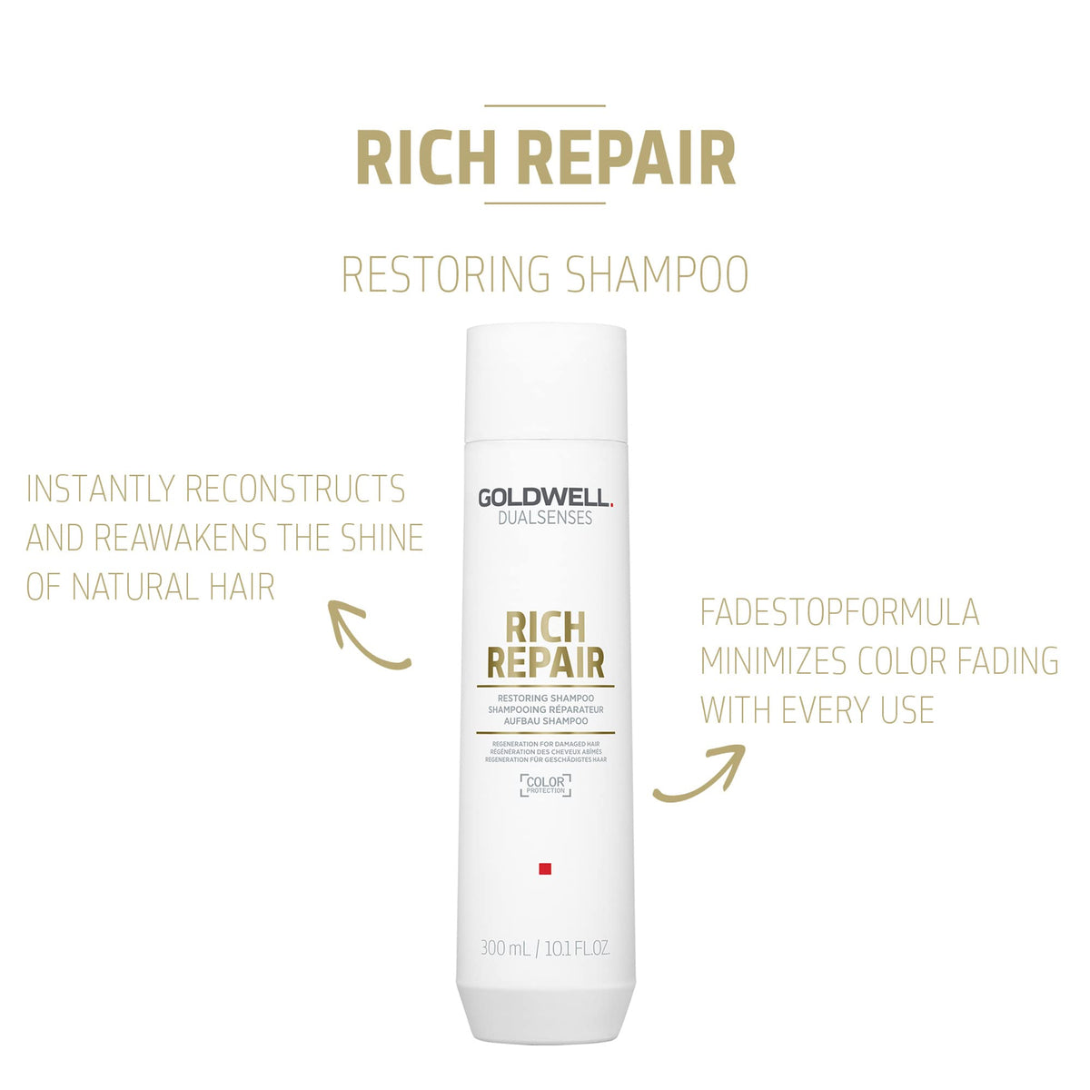 Goldwell back label with ingredients and usage details for clarity