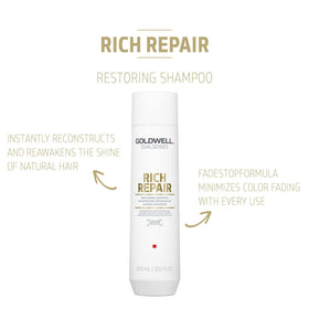 Goldwell back label with ingredients and usage details for clarity