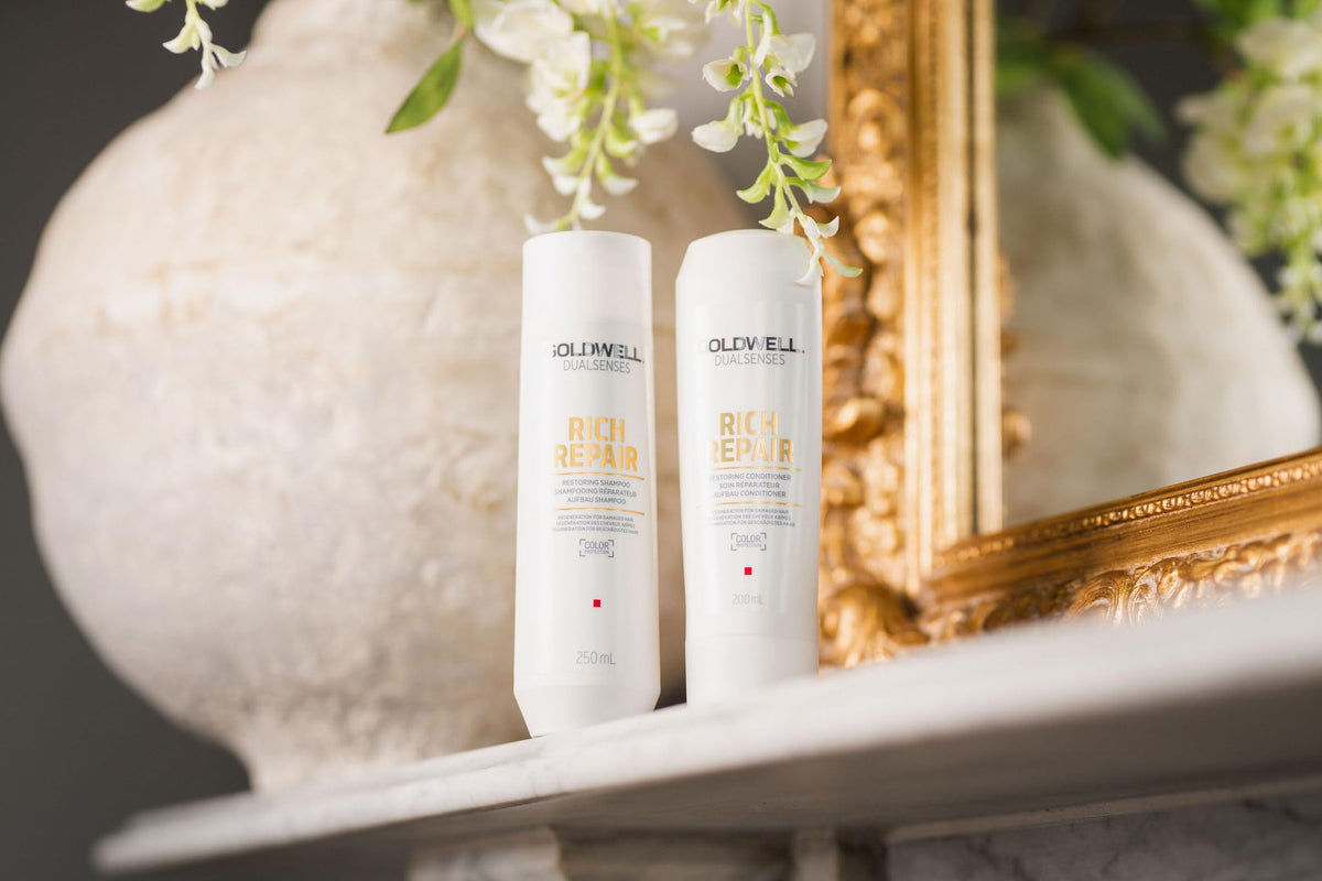 Goldwell open cap showing creamy consistency for effective detangling