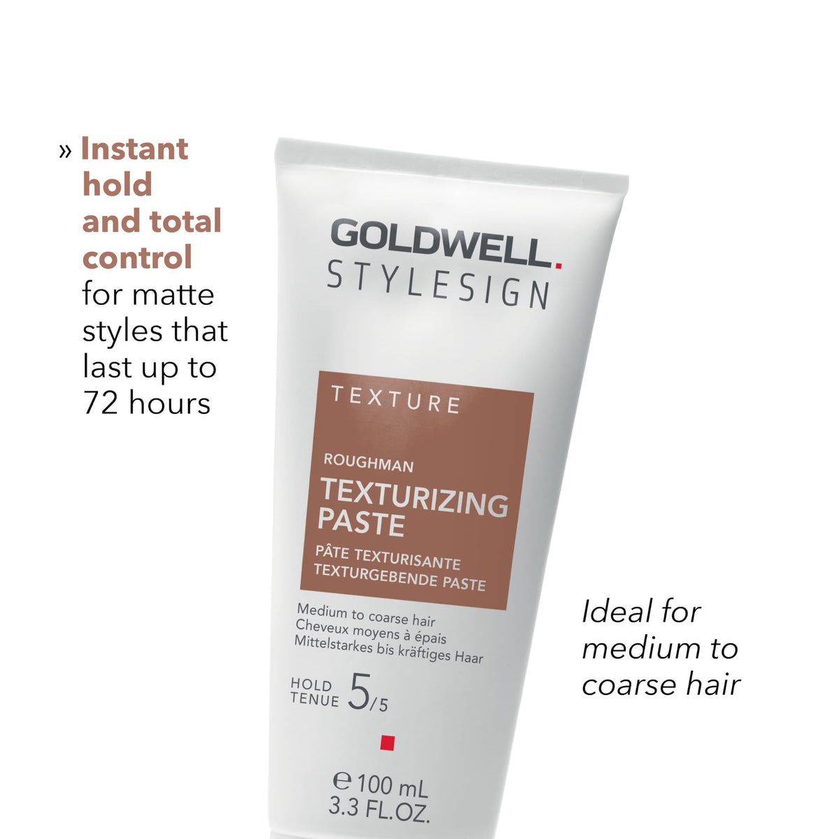 Goldwell Roughman texture close-up displaying paste consistency for strong hold