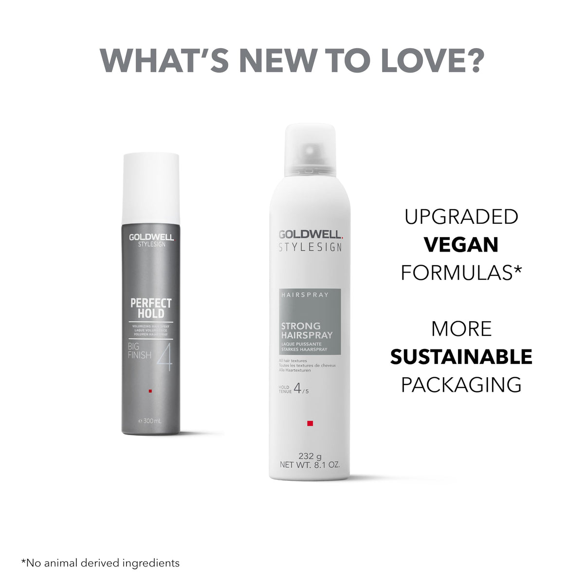 Goldwell size and label comparison highlighting vegan, color-safe features