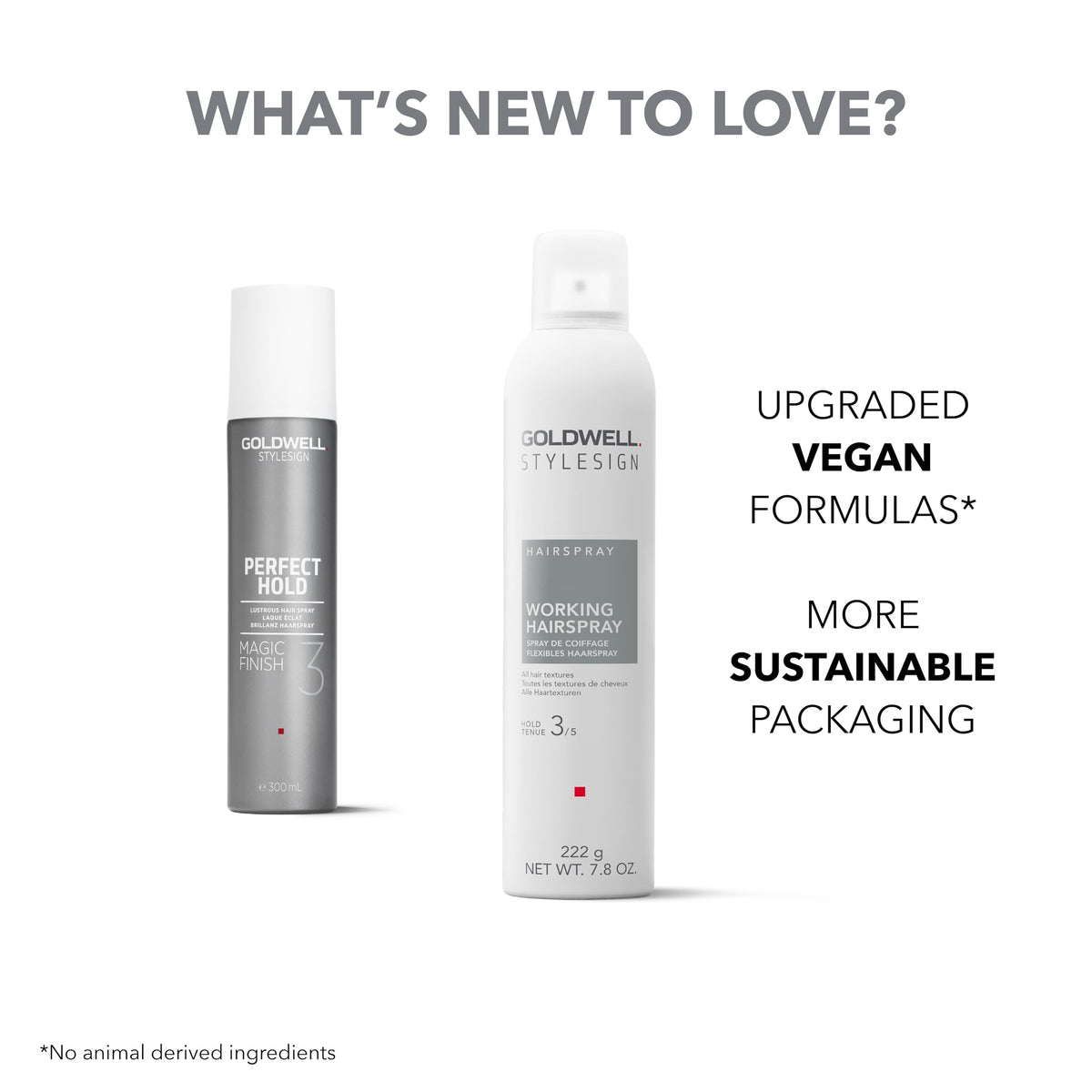Goldwell label and ingredients emphasizing color-safe vegan benefit